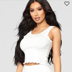 White crop top